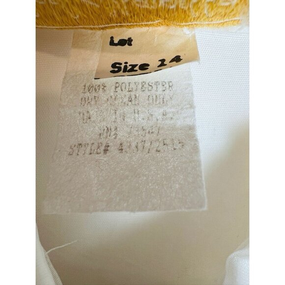 Vintage Michael Marcella 1980's Cocktail Party Shirt White Size 14 - Picture 2 of 10